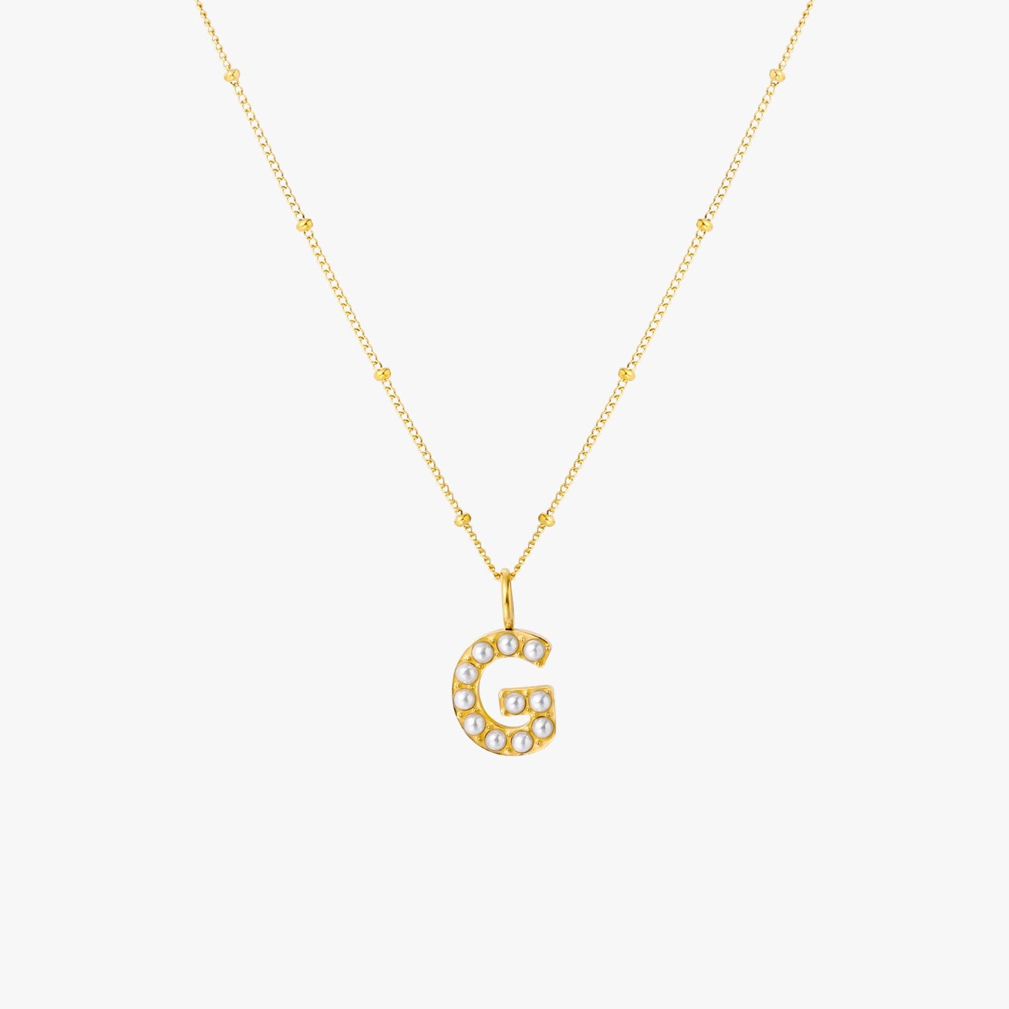 Pearl Initial Necklace